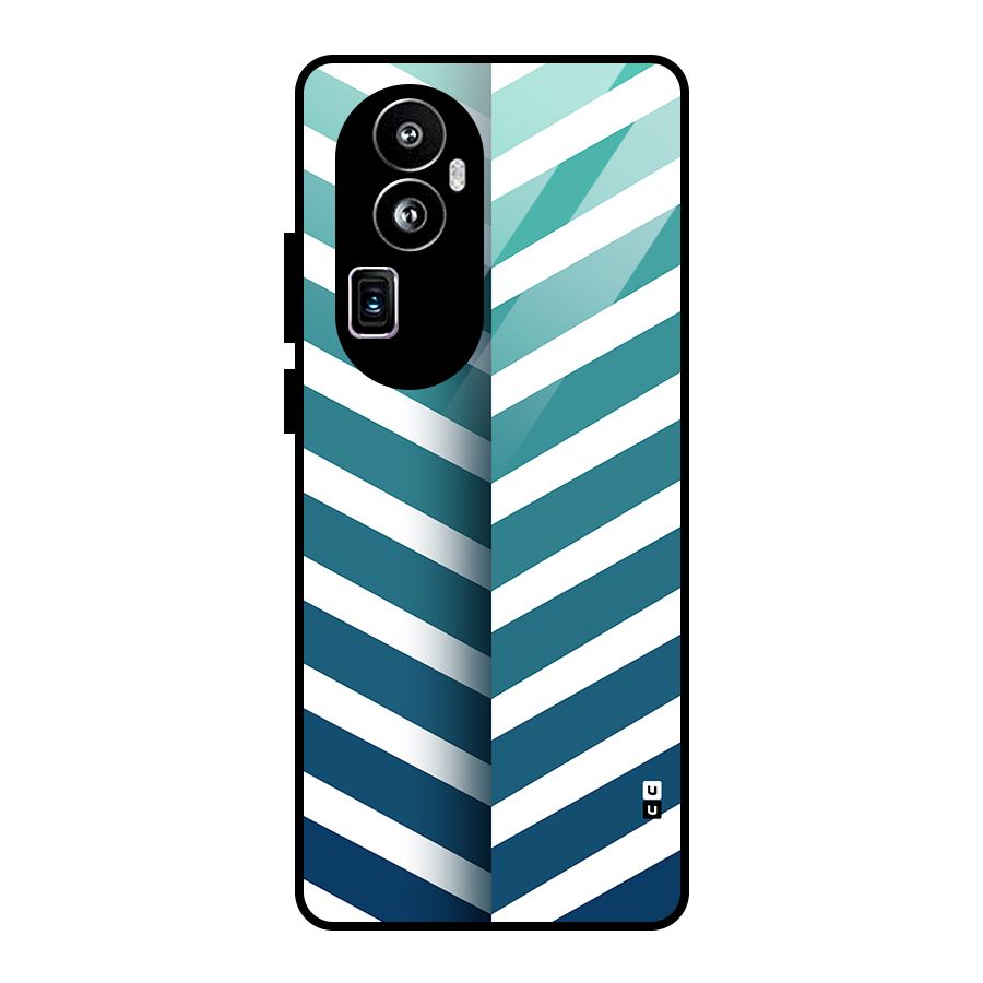 Awesome Angular Stripes Glass Back Case for Oppo Reno10 Pro Plus