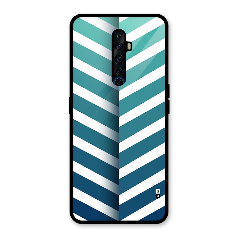 Awesome Angular Stripes Glass Back Case for Oppo Reno2 Z