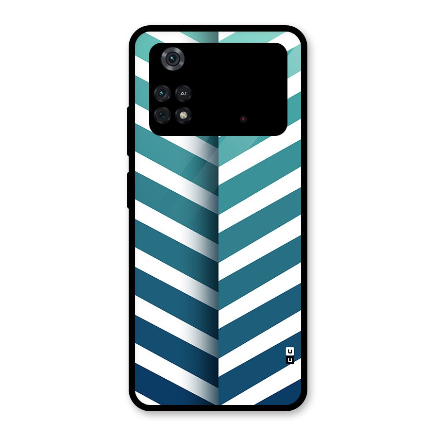 Awesome Angular Stripes Glass Back Case for Poco M4 Pro 4G