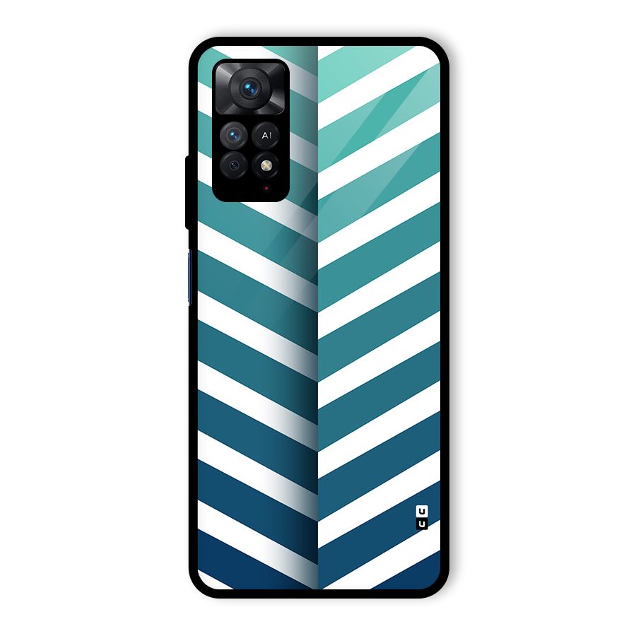 Awesome Angular Stripes Glass Back Case for Redmi Note 11 Pro