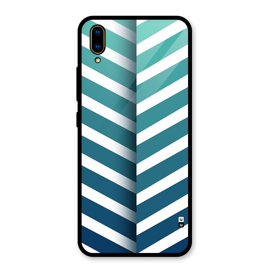 Awesome Angular Stripes Glass Back Case for Vivo V11 Pro