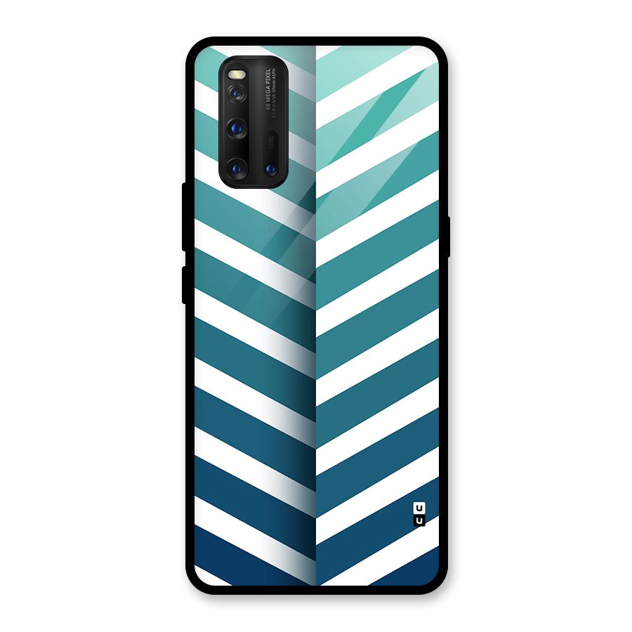 Awesome Angular Stripes Glass Back Case for Vivo iQOO 3