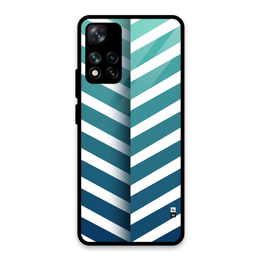 Awesome Angular Stripes Glass Back Case for Xiaomi 11i HyperCharge 5G