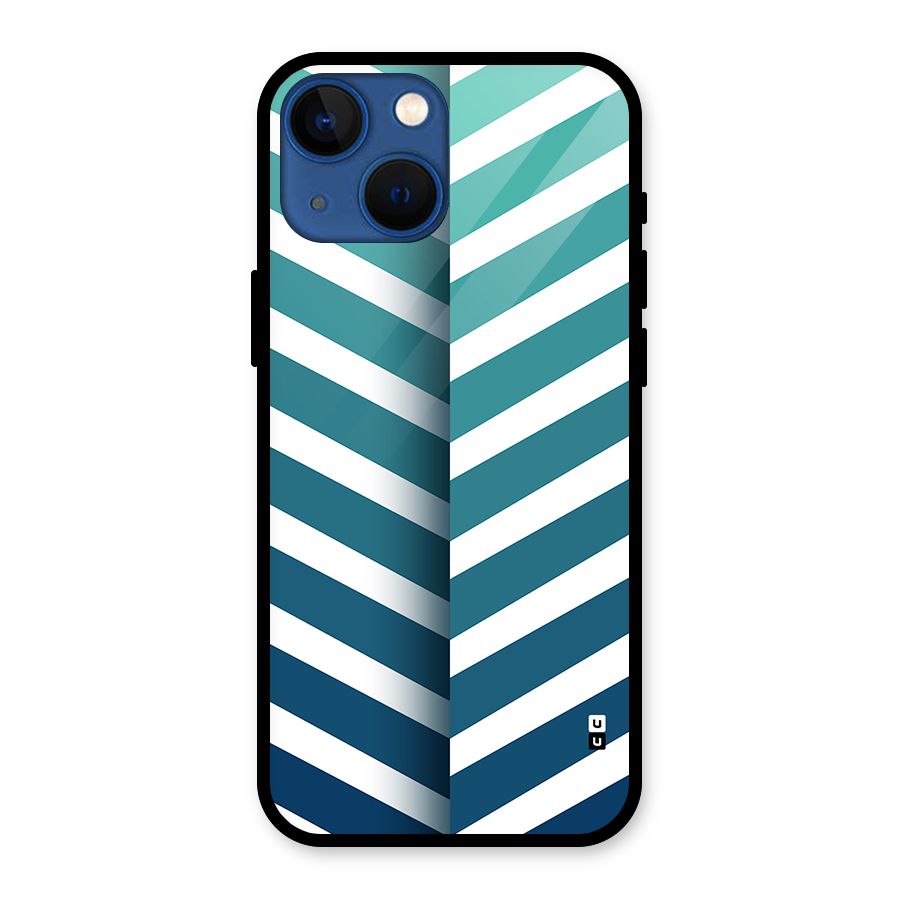 Awesome Angular Stripes Glass Back Case for iPhone 13 Mini