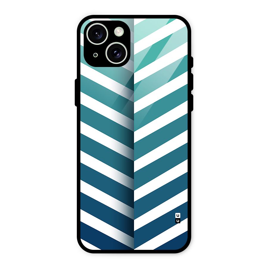 Awesome Angular Stripes Glass Back Case for iPhone 15 Plus