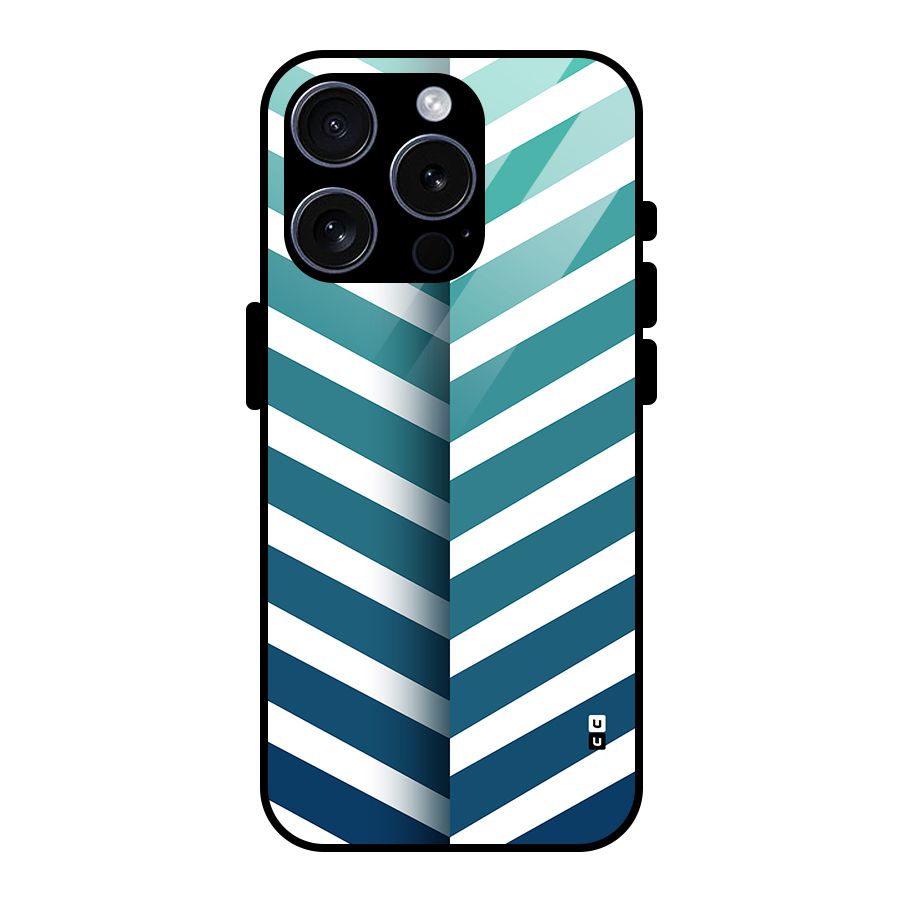 Awesome Angular Stripes Glass Back Case for iPhone 15 Pro