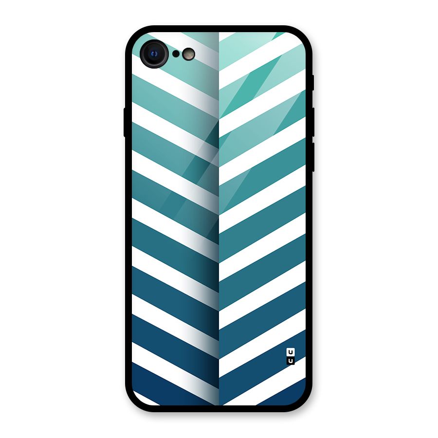 Awesome Angular Stripes Glass Back Case for iPhone 7