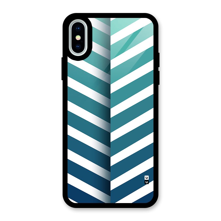 Awesome Angular Stripes Glass Back Case for iPhone X