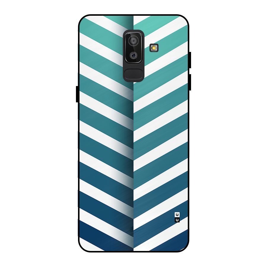 Awesome Angular Stripes Metal Back Case for Galaxy J8
