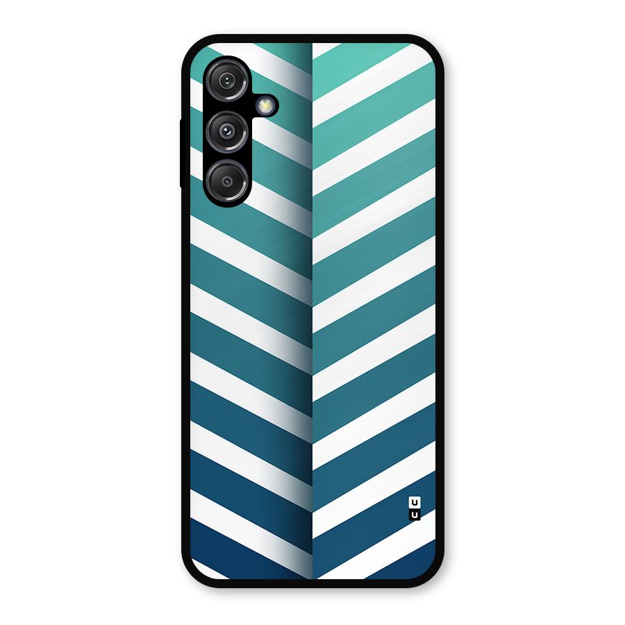 Awesome Angular Stripes Metal Back Case for Galaxy M34 5G