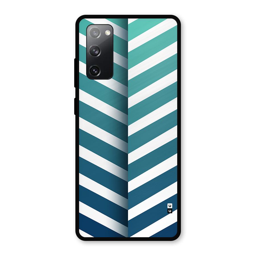 Awesome Angular Stripes Metal Back Case for Galaxy S20 FE 5G