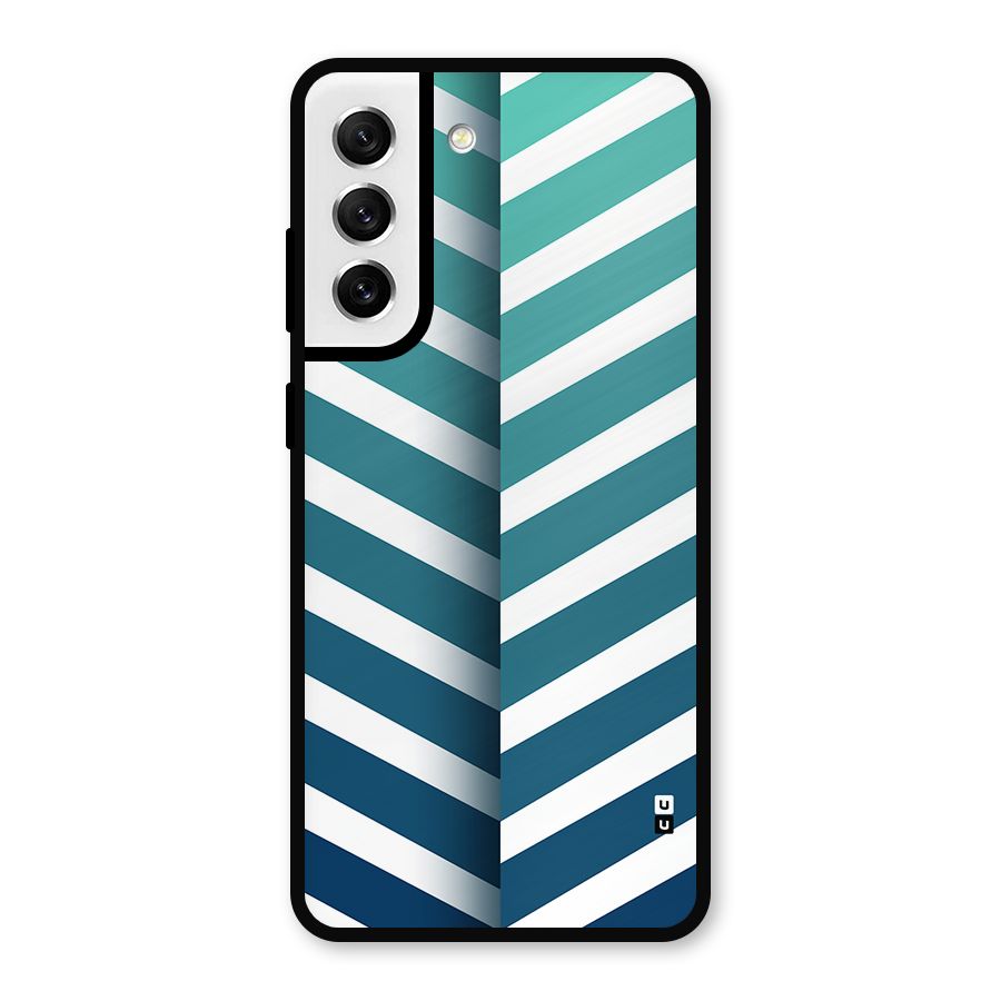Awesome Angular Stripes Metal Back Case for Galaxy S21 FE 5G