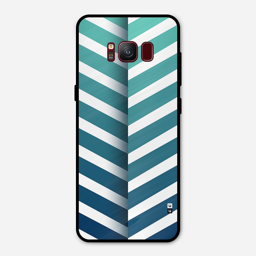 Awesome Angular Stripes Metal Back Case for Galaxy S8