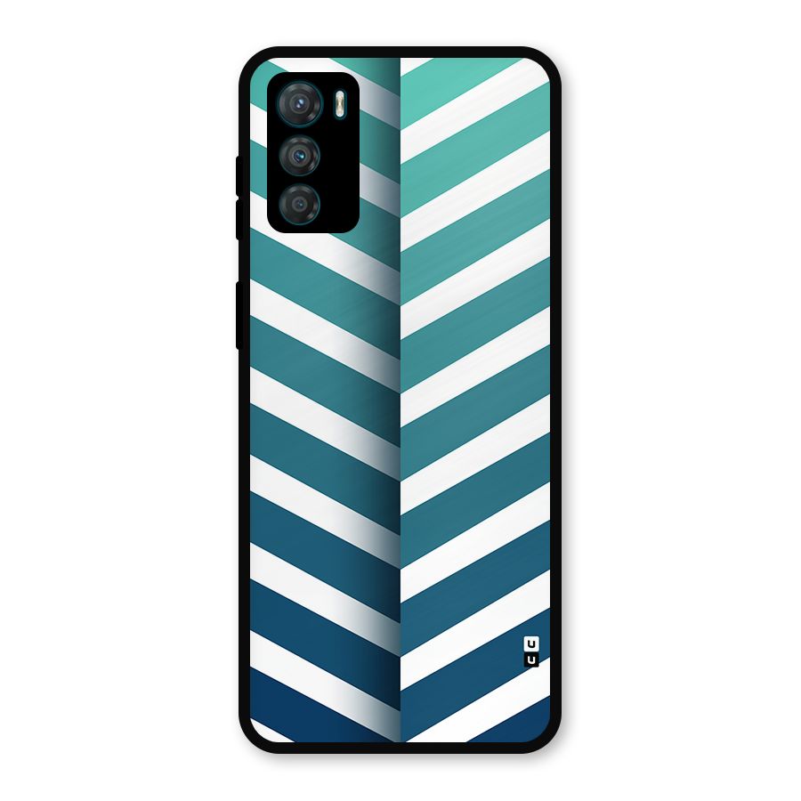 Awesome Angular Stripes Metal Back Case for Moto G42