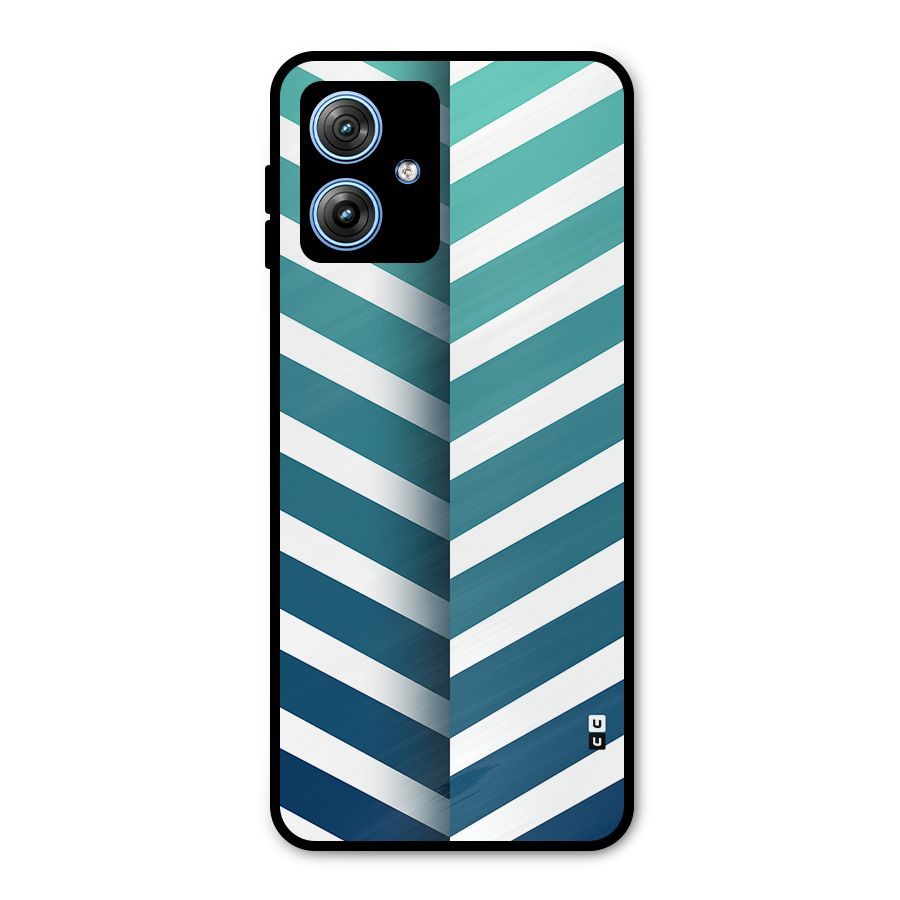 Awesome Angular Stripes Metal Back Case for Moto G54