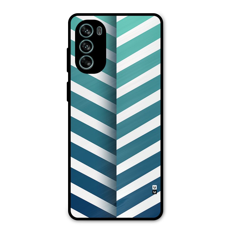 Awesome Angular Stripes Metal Back Case for Moto G62