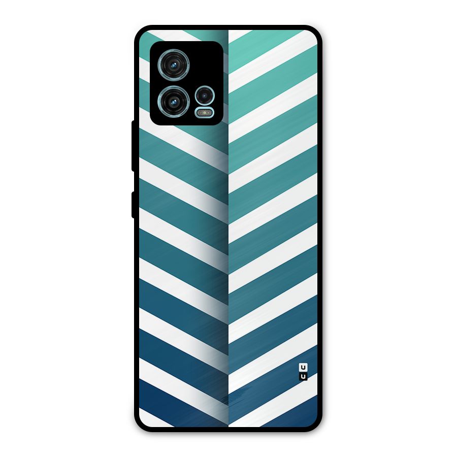 Awesome Angular Stripes Metal Back Case for Moto G72
