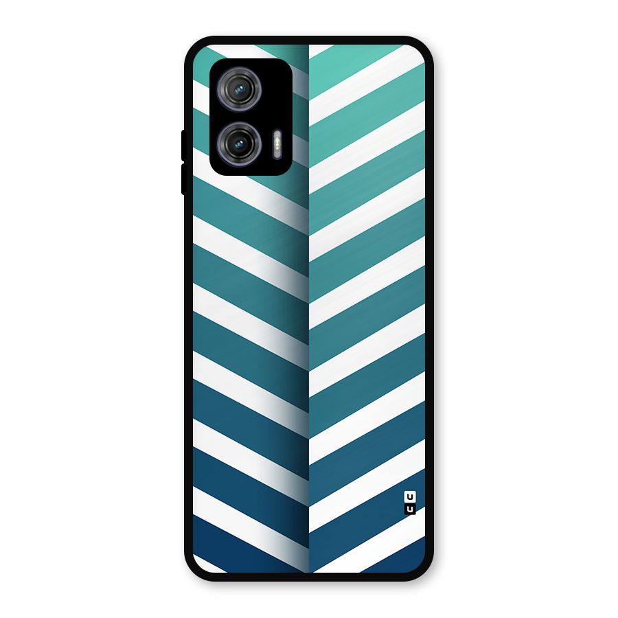 Awesome Angular Stripes Metal Back Case for Moto G73
