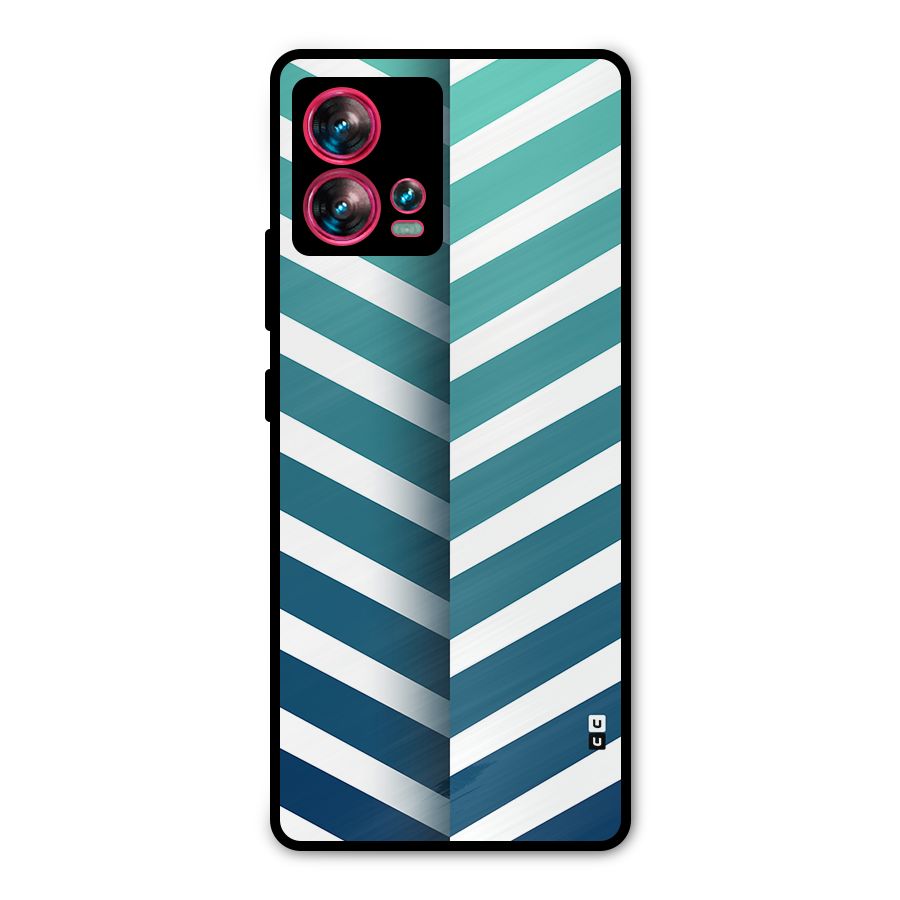 Awesome Angular Stripes Metal Back Case for Motorola Edge 30 Fusion