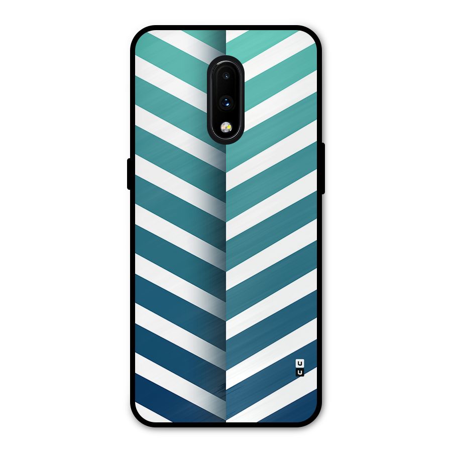 Awesome Angular Stripes Metal Back Case for OnePlus 7
