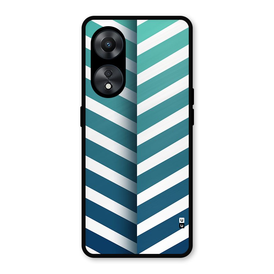 Awesome Angular Stripes Metal Back Case for Oppo A78