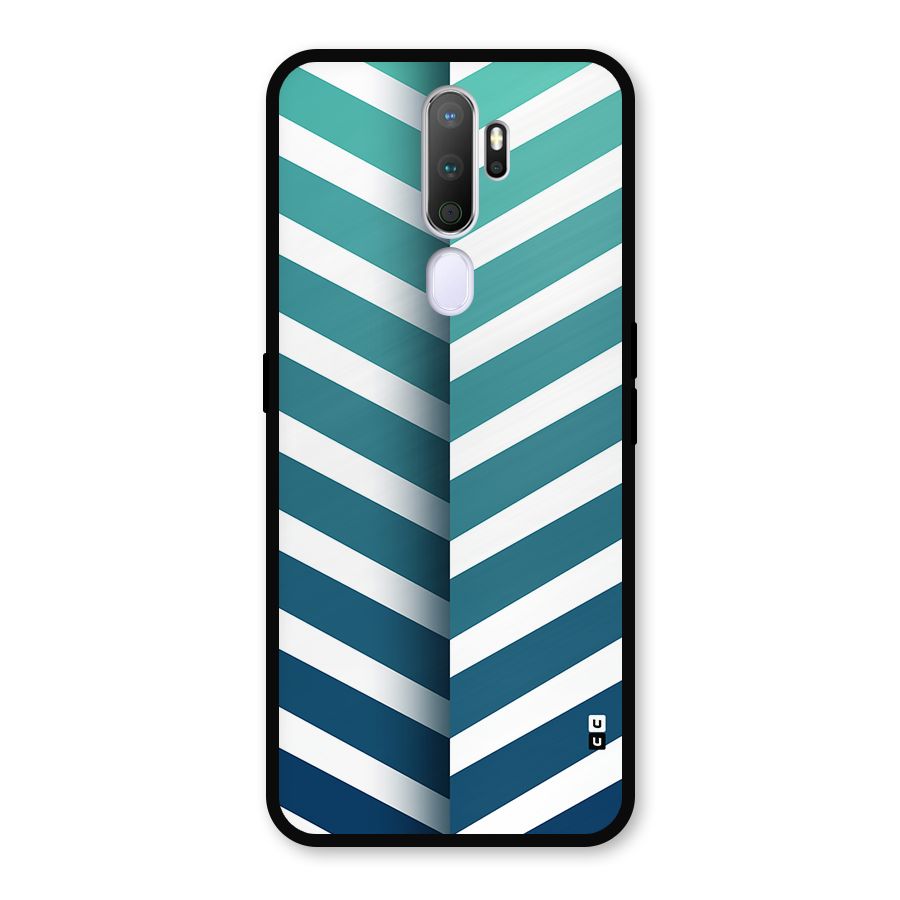 Awesome Angular Stripes Metal Back Case for Oppo A9 (2020)