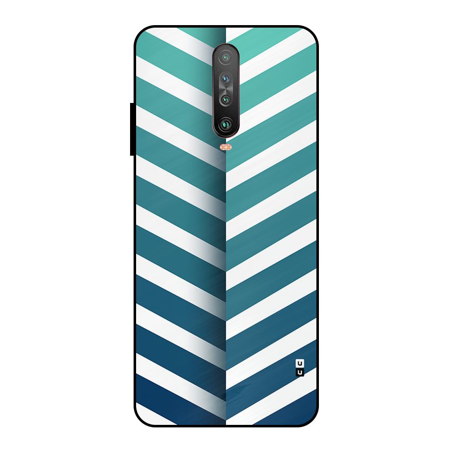 Awesome Angular Stripes Metal Back Case for Poco X2