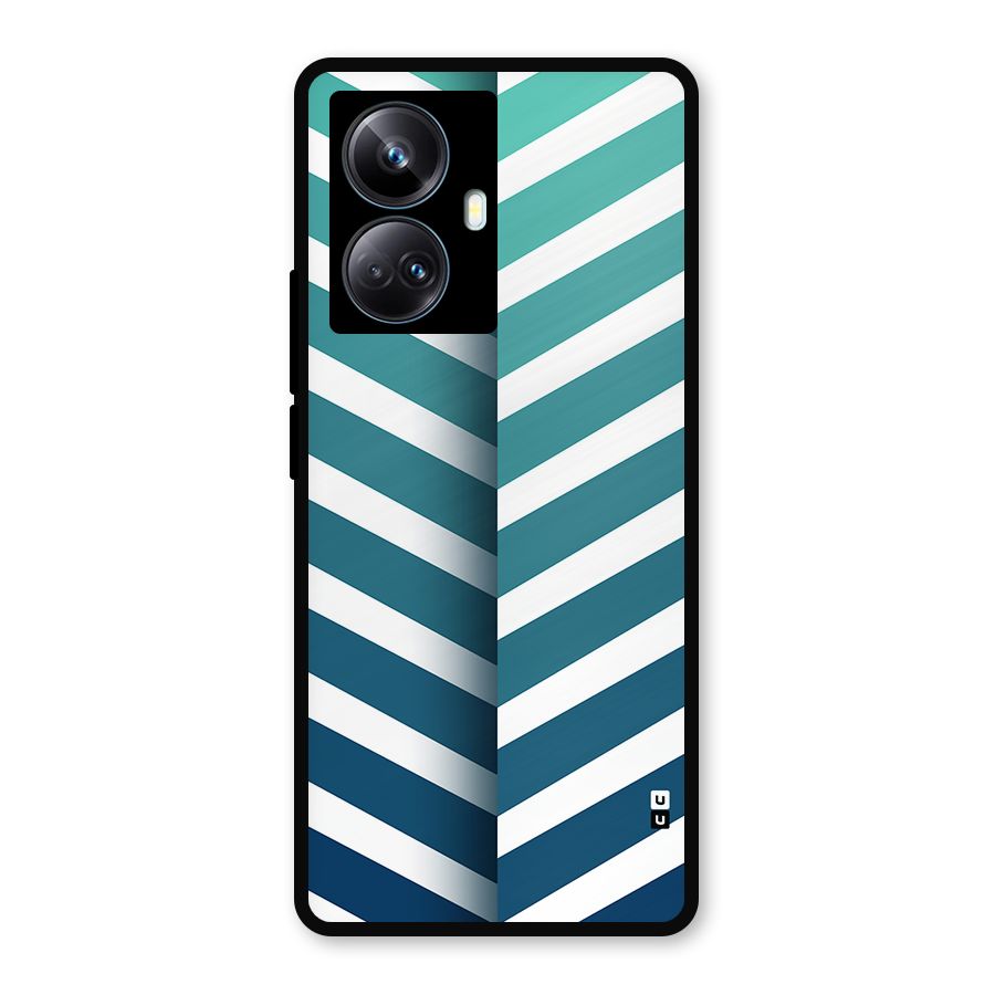 Awesome Angular Stripes Metal Back Case for Realme 10 Pro Plus