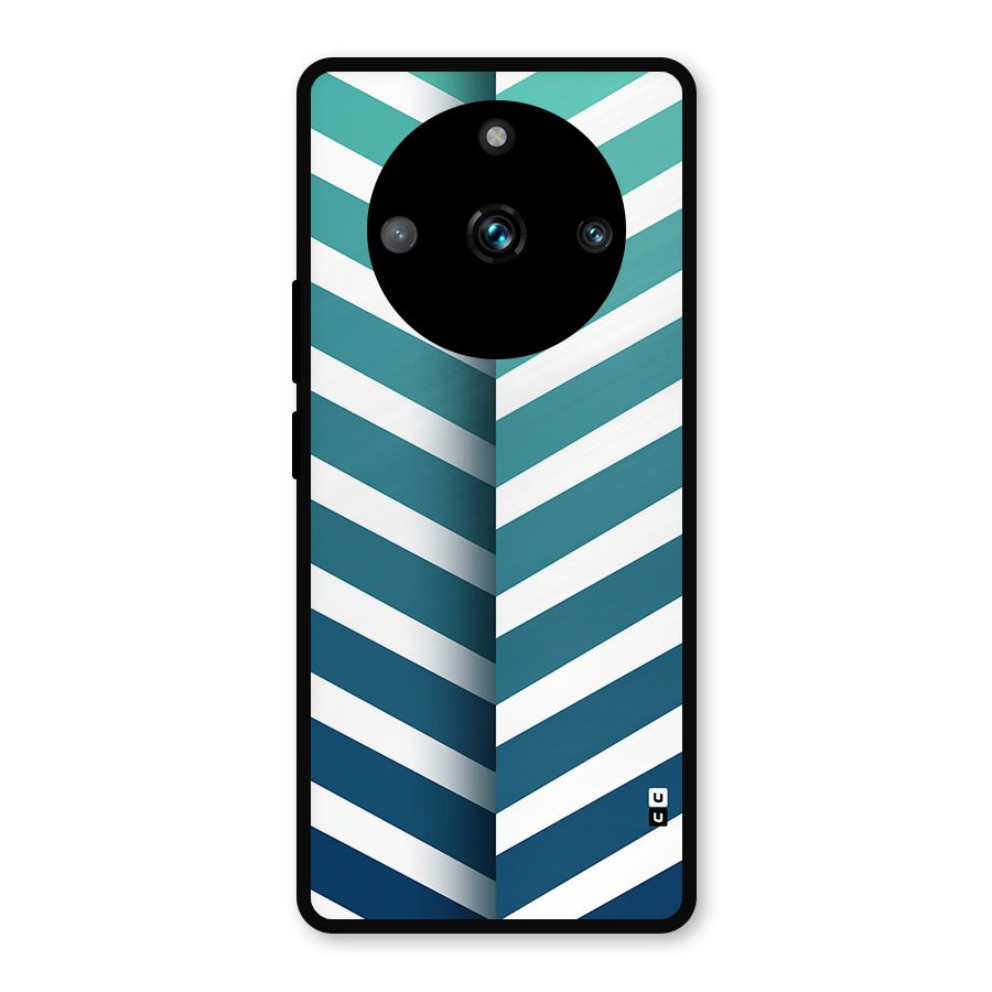 Awesome Angular Stripes Metal Back Case for Realme 11 Pro Plus