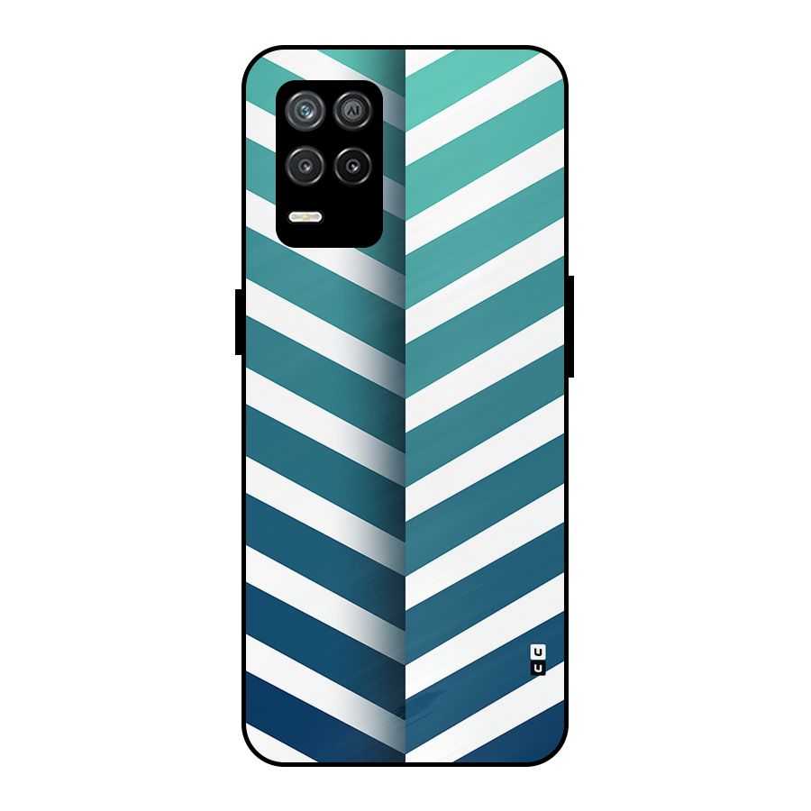 Awesome Angular Stripes Metal Back Case for Realme 8 5G