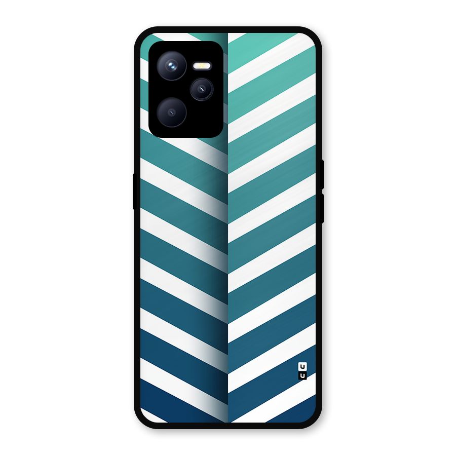 Awesome Angular Stripes Metal Back Case for Realme C35