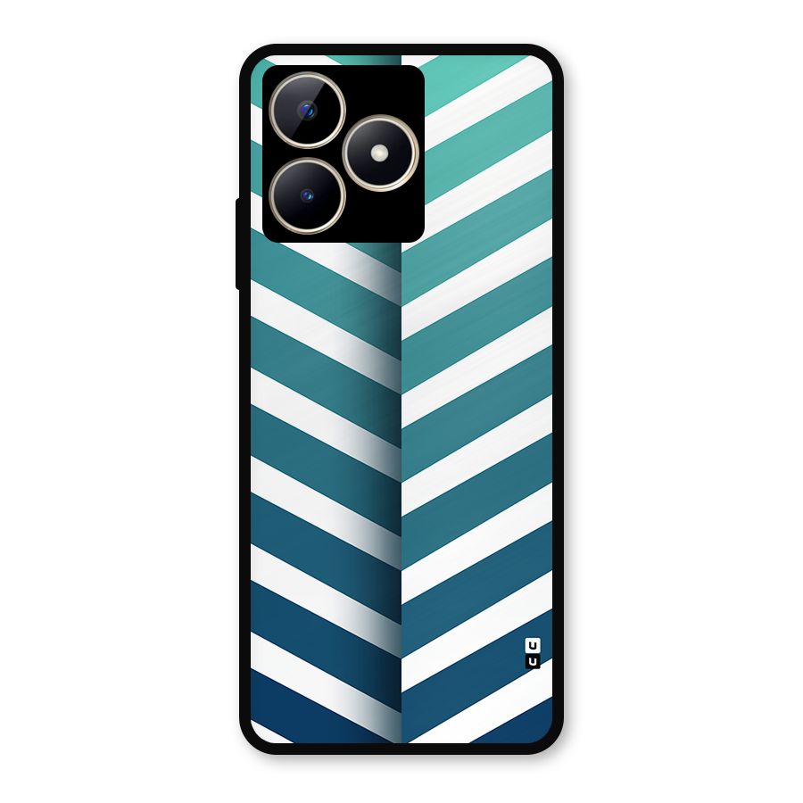 Awesome Angular Stripes Metal Back Case for Realme C53