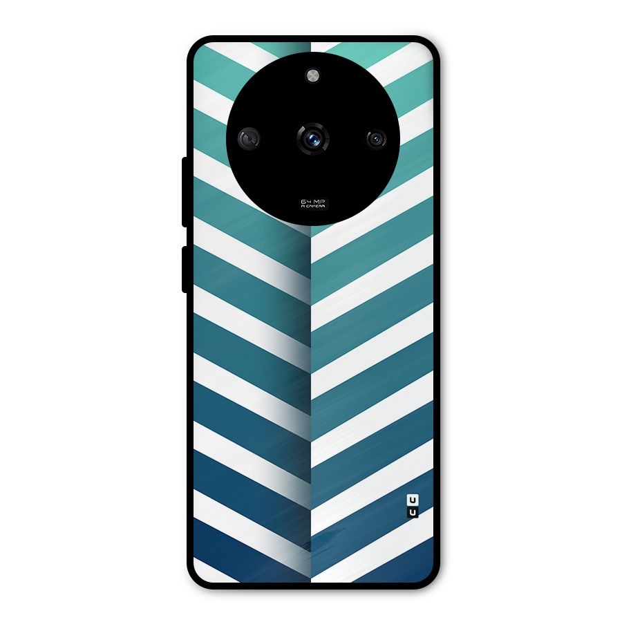 Awesome Angular Stripes Metal Back Case for Realme Narzo 60 5G