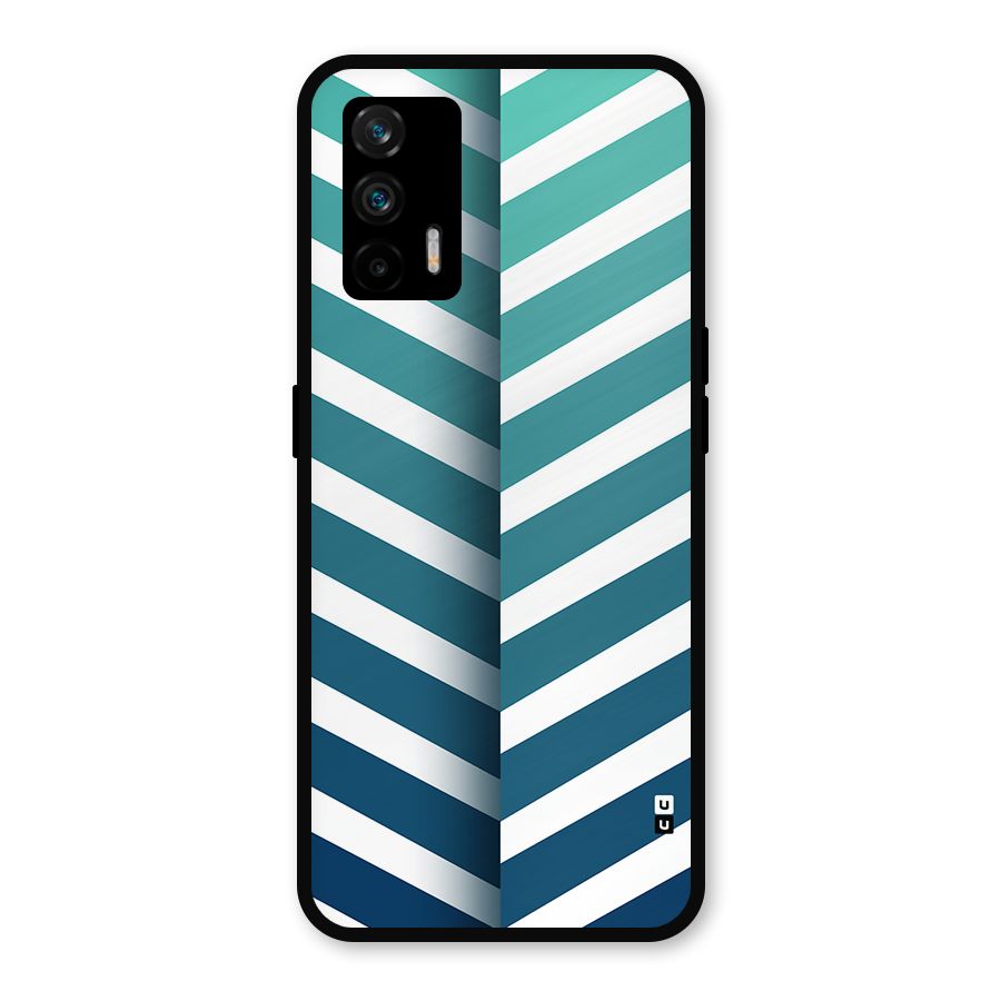 Awesome Angular Stripes Metal Back Case for Realme X7 Max