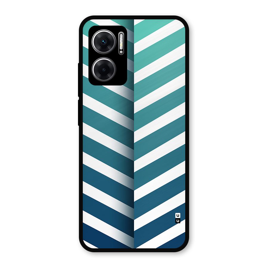 Awesome Angular Stripes Metal Back Case for Redmi 11 Prime 5G