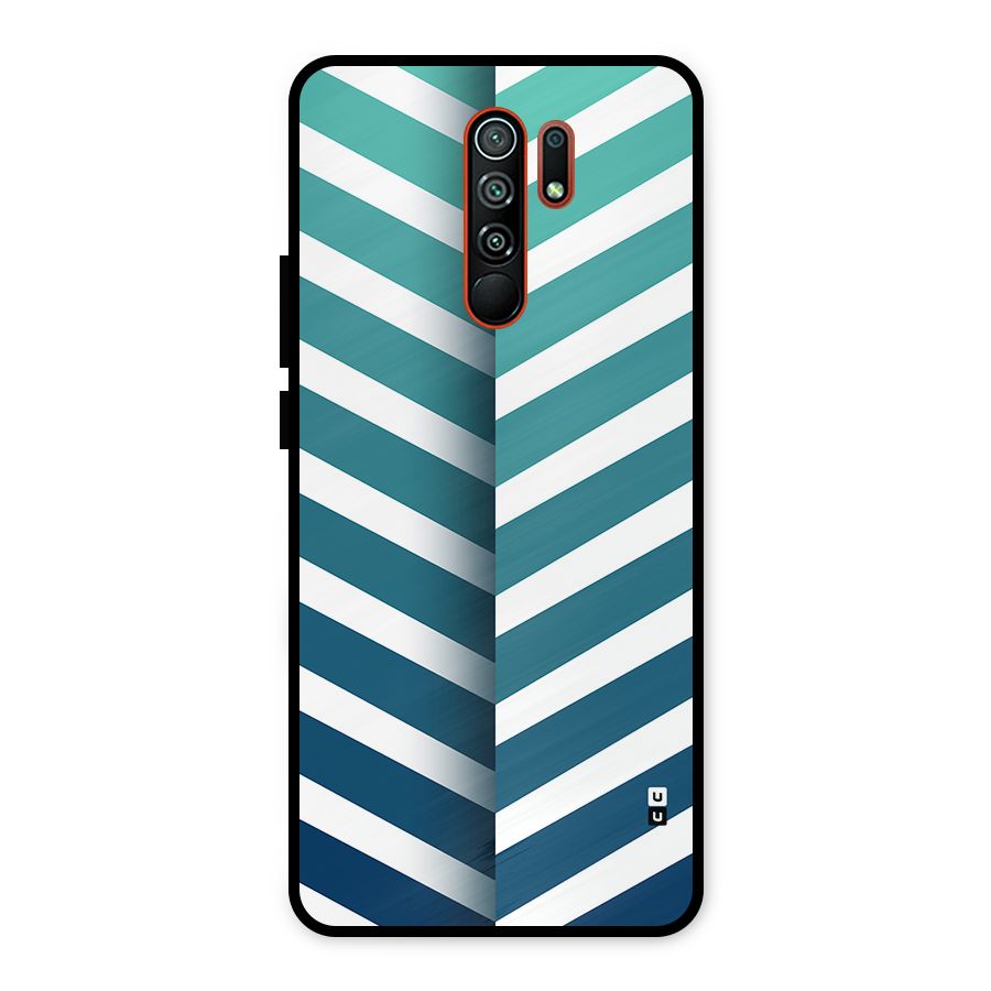 Awesome Angular Stripes Metal Back Case for Redmi 9 Prime