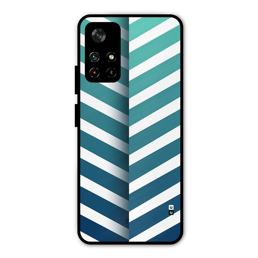 Awesome Angular Stripes Metal Back Case for Redmi Note 11T 5G