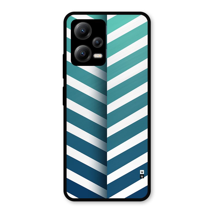 Awesome Angular Stripes Metal Back Case for Redmi Note 12 5G