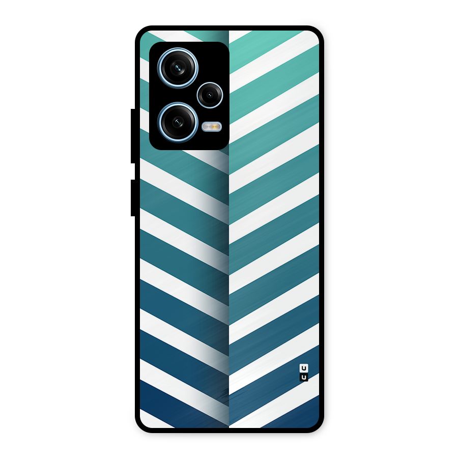 Awesome Angular Stripes Metal Back Case for Redmi Note 12 Pro