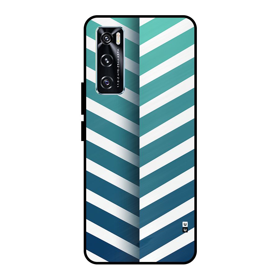 Awesome Angular Stripes Metal Back Case for Vivo V20 SE
