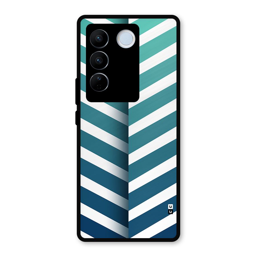 Awesome Angular Stripes Metal Back Case for Vivo V27