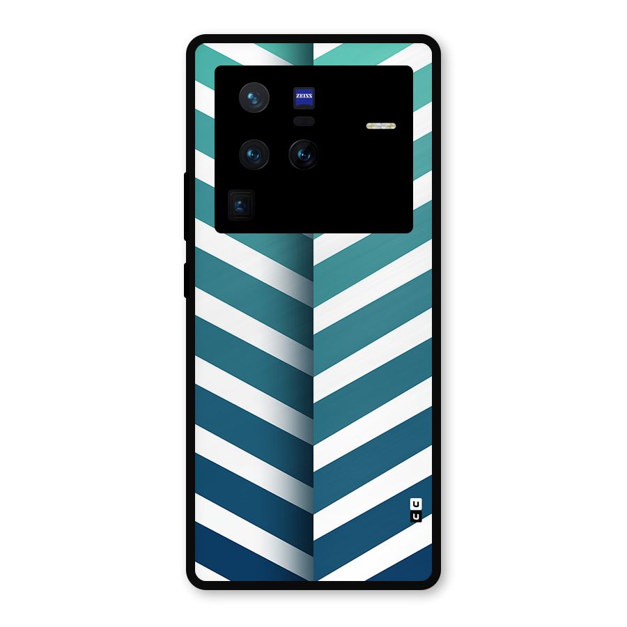 Awesome Angular Stripes Metal Back Case for Vivo X80 Pro