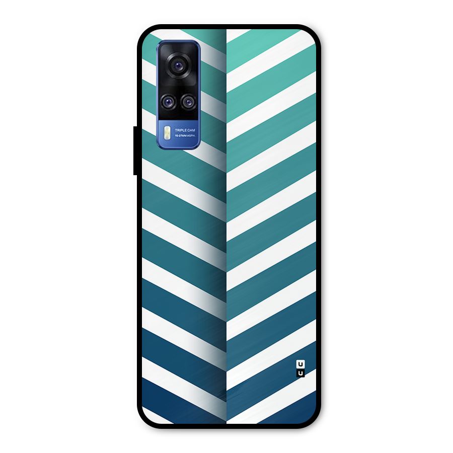 Awesome Angular Stripes Metal Back Case for Vivo Y31