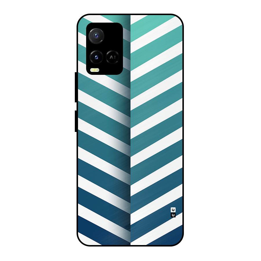 Awesome Angular Stripes Metal Back Case for Vivo Y33s