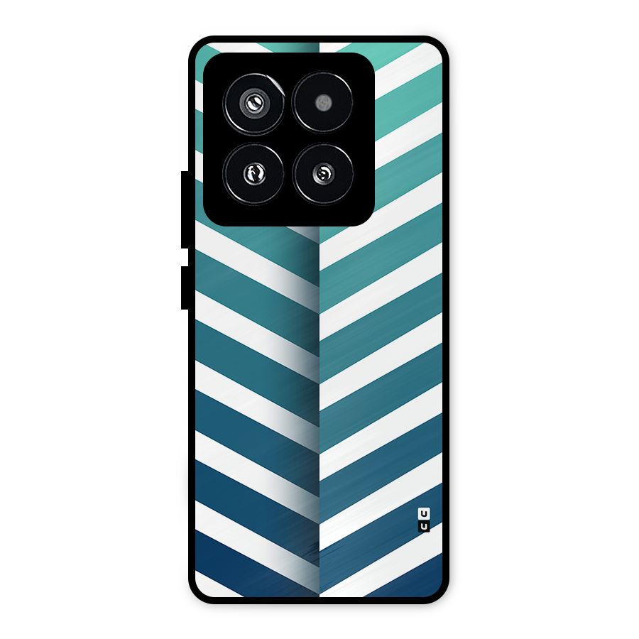 Awesome Angular Stripes Metal Back Case for Xiaomi 14 Pro
