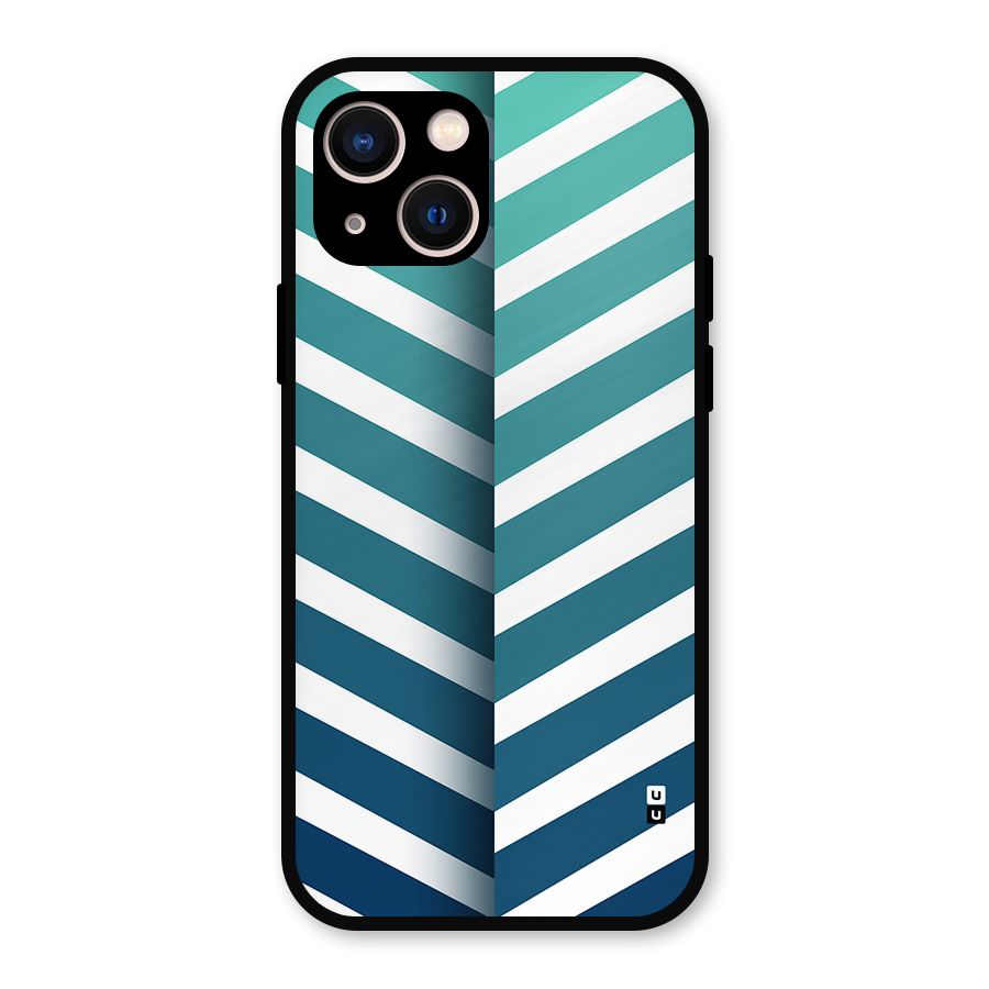 Awesome Angular Stripes Metal Back Case for iPhone 13