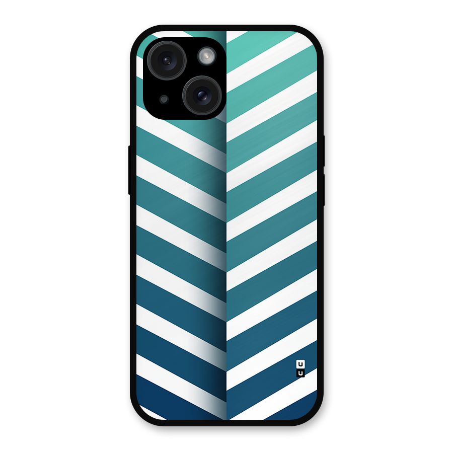 Awesome Angular Stripes Metal Back Case for iPhone 15