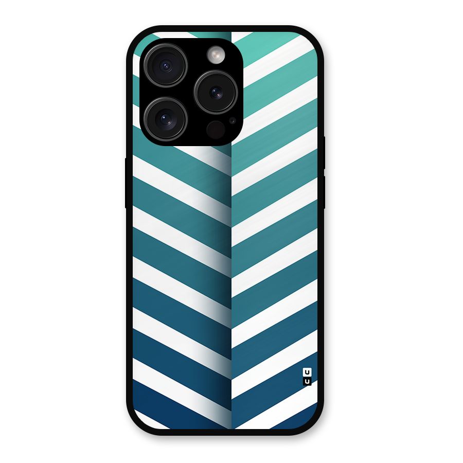 Awesome Angular Stripes Metal Back Case for iPhone 15 Pro