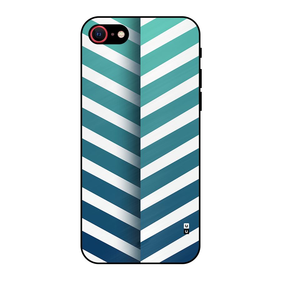 Awesome Angular Stripes Metal Back Case for iPhone 8
