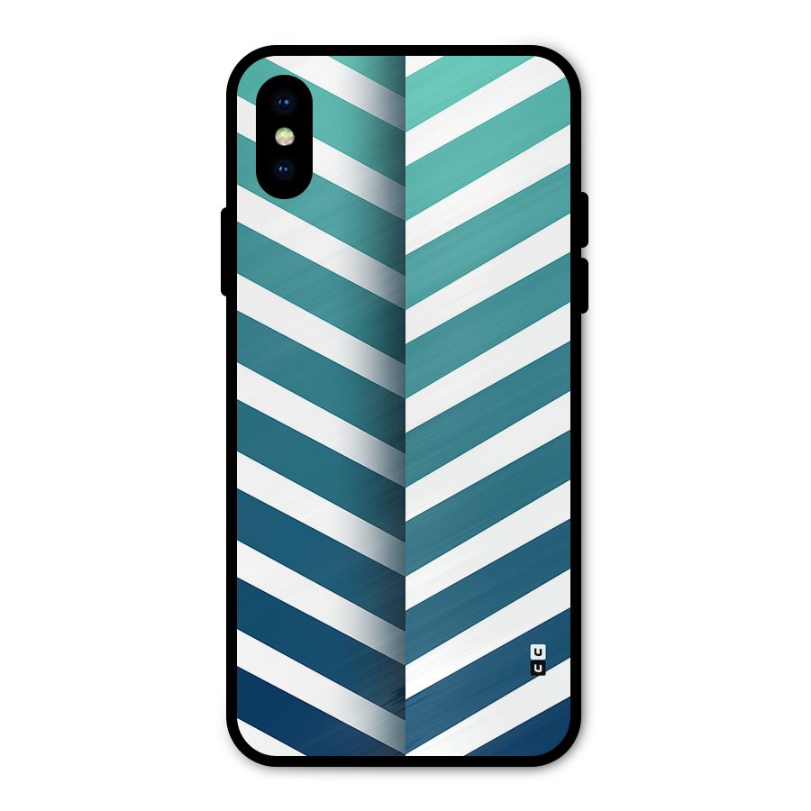 Awesome Angular Stripes Metal Back Case for iPhone X
